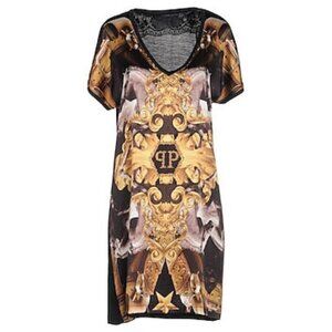 Philipp PLEIN Baroque Silk PP V-Neck Dress S NWT
